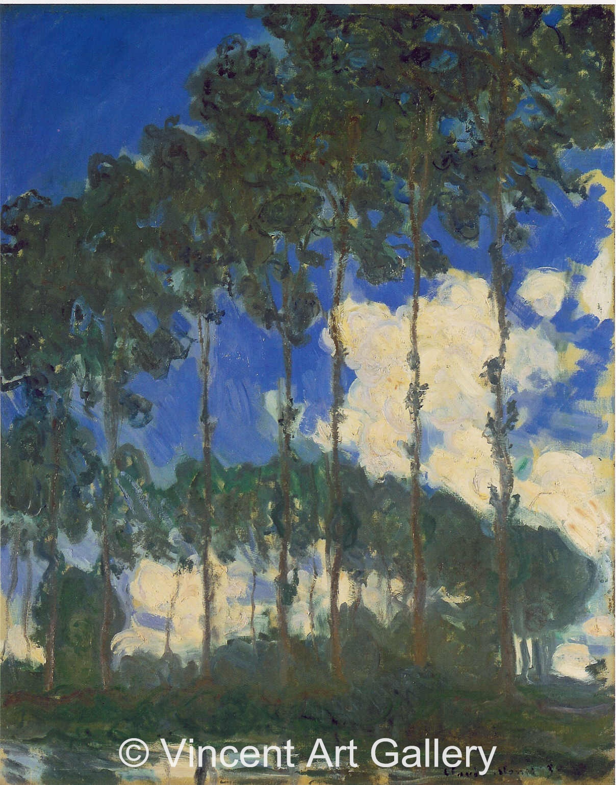 A2795, MONET, Poplars on the Banks of the River Epte